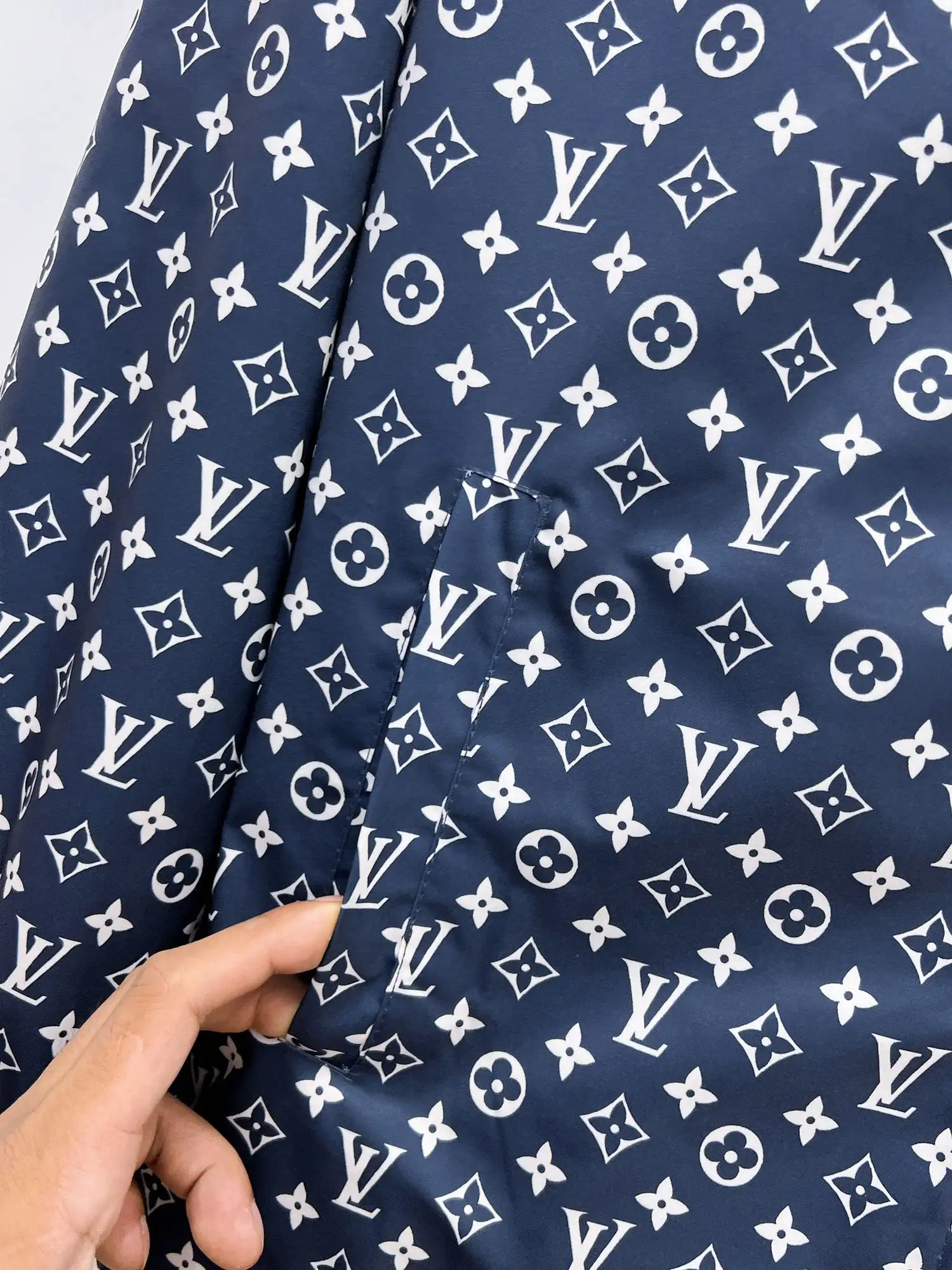 Monogram Print Hooded Windbreaker Jacket D38014728 — view 7