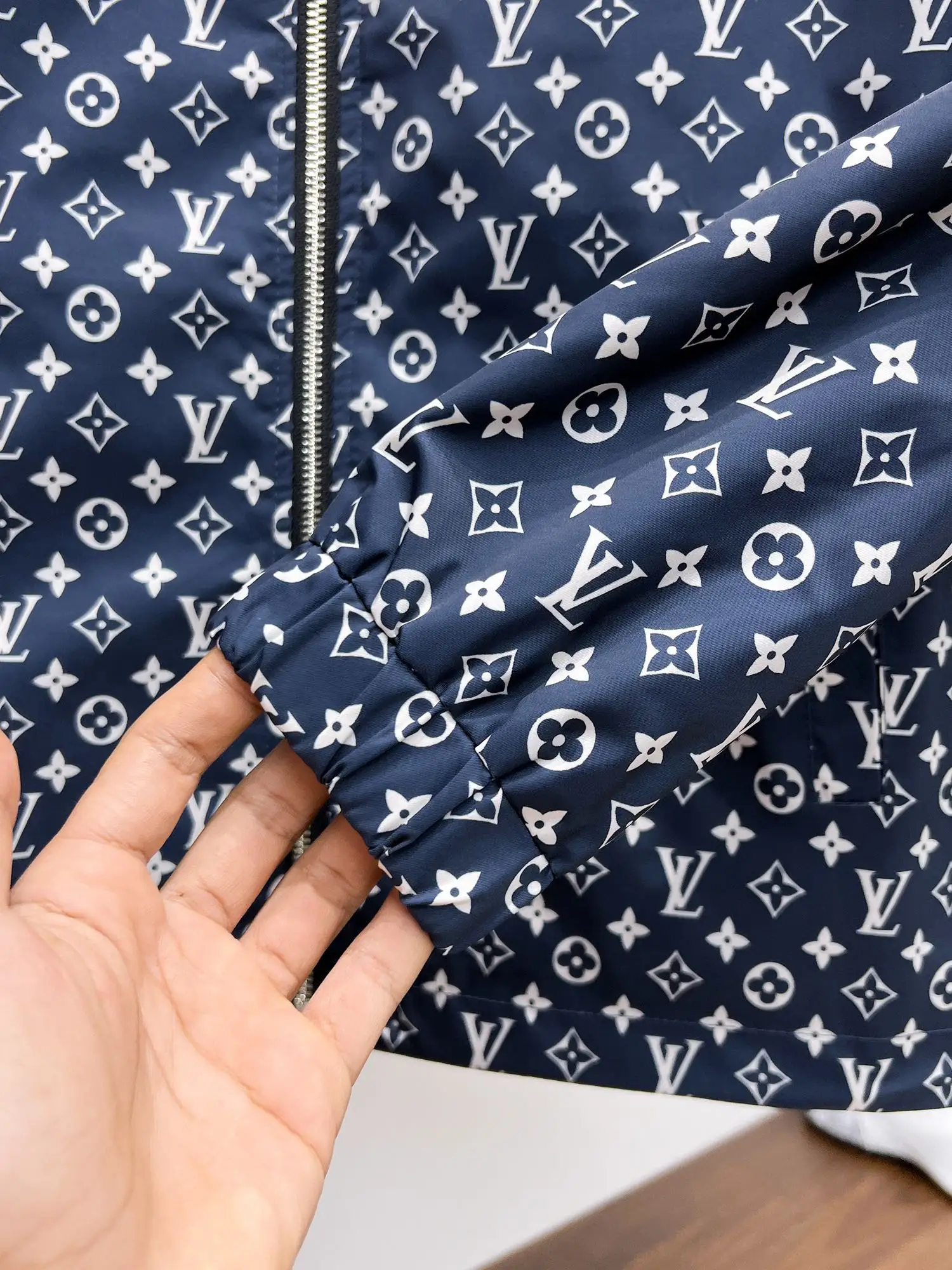 Monogram Print Hooded Windbreaker Jacket D38014728 — view 8