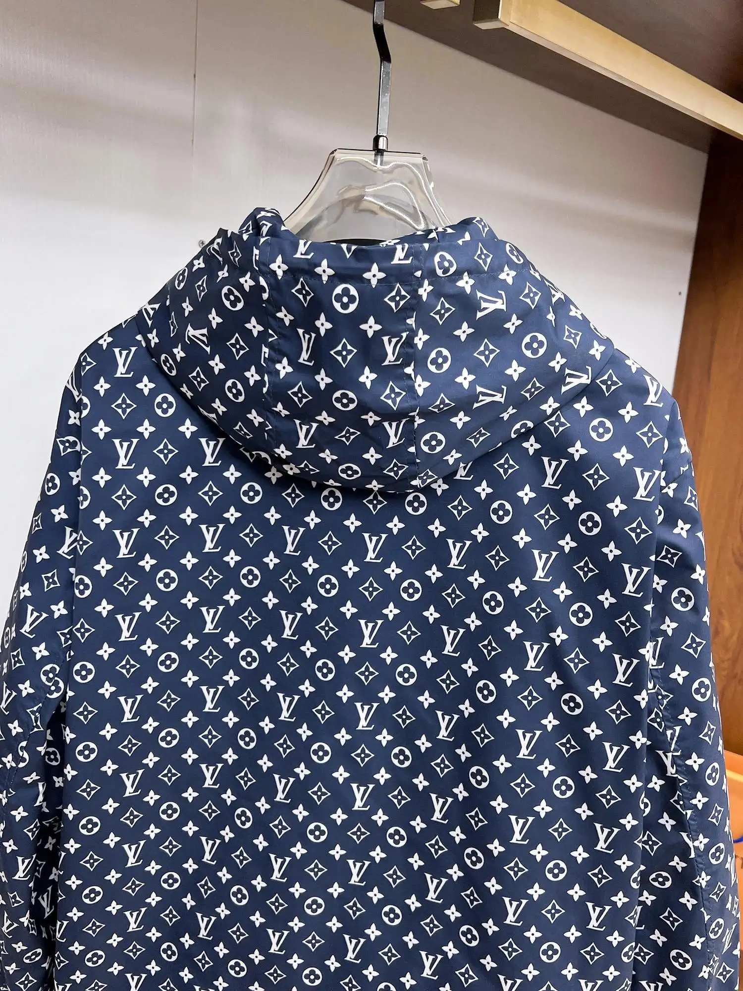Monogram Print Hooded Windbreaker Jacket D38014728 — view 9