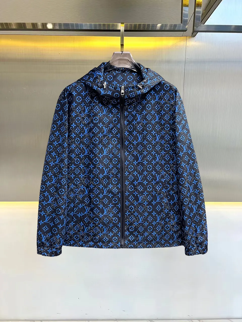Monogram Print Hooded Windbreaker Jacket D38014683