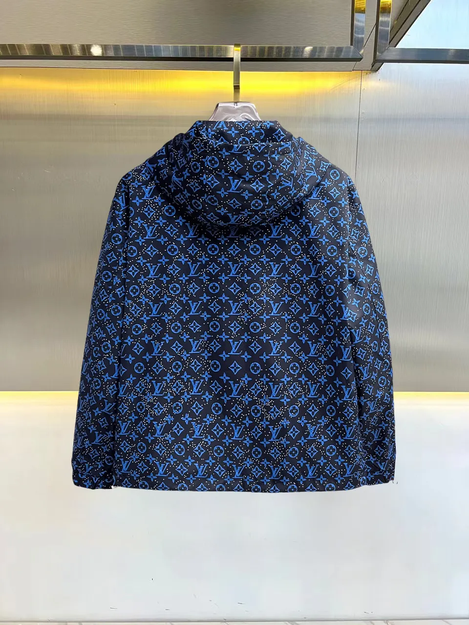 Monogram Print Hooded Windbreaker Jacket D38014683 — view 2