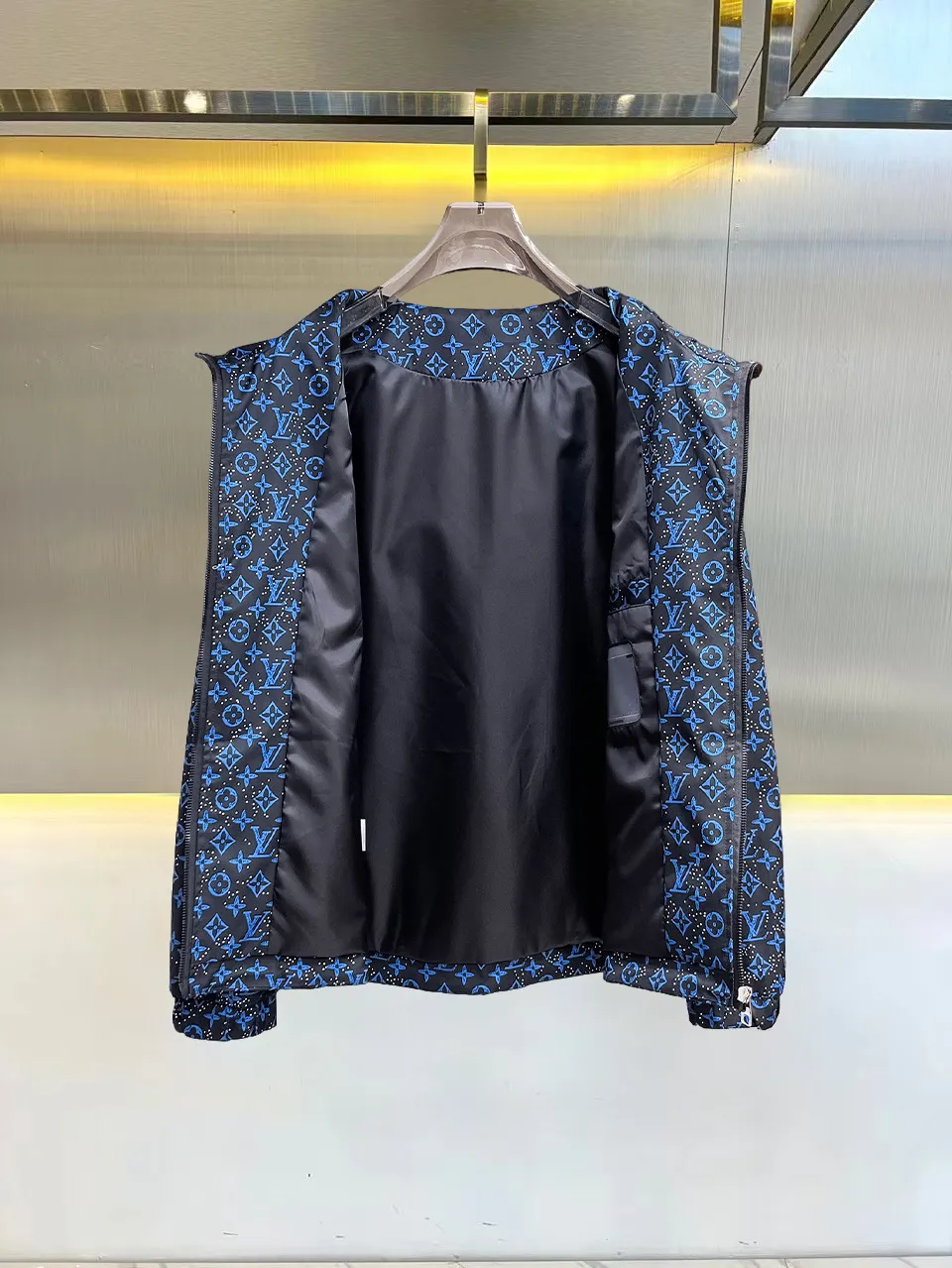 Monogram Print Hooded Windbreaker Jacket D38014683 — view 3