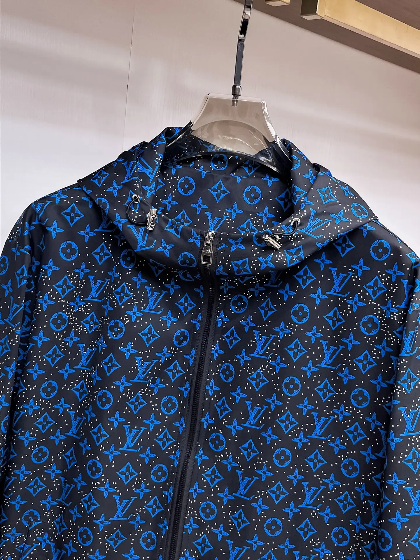 Monogram Print Hooded Windbreaker Jacket D38014683 — view 4
