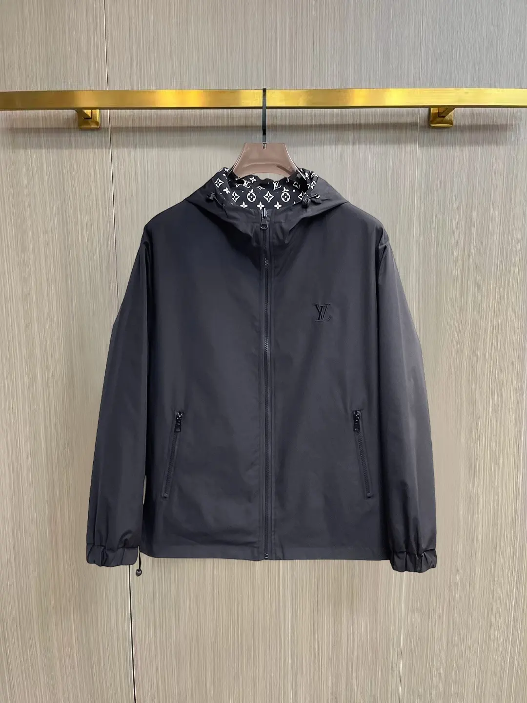 Reversible Monogram Hooded Windbreaker Jacket D38014345