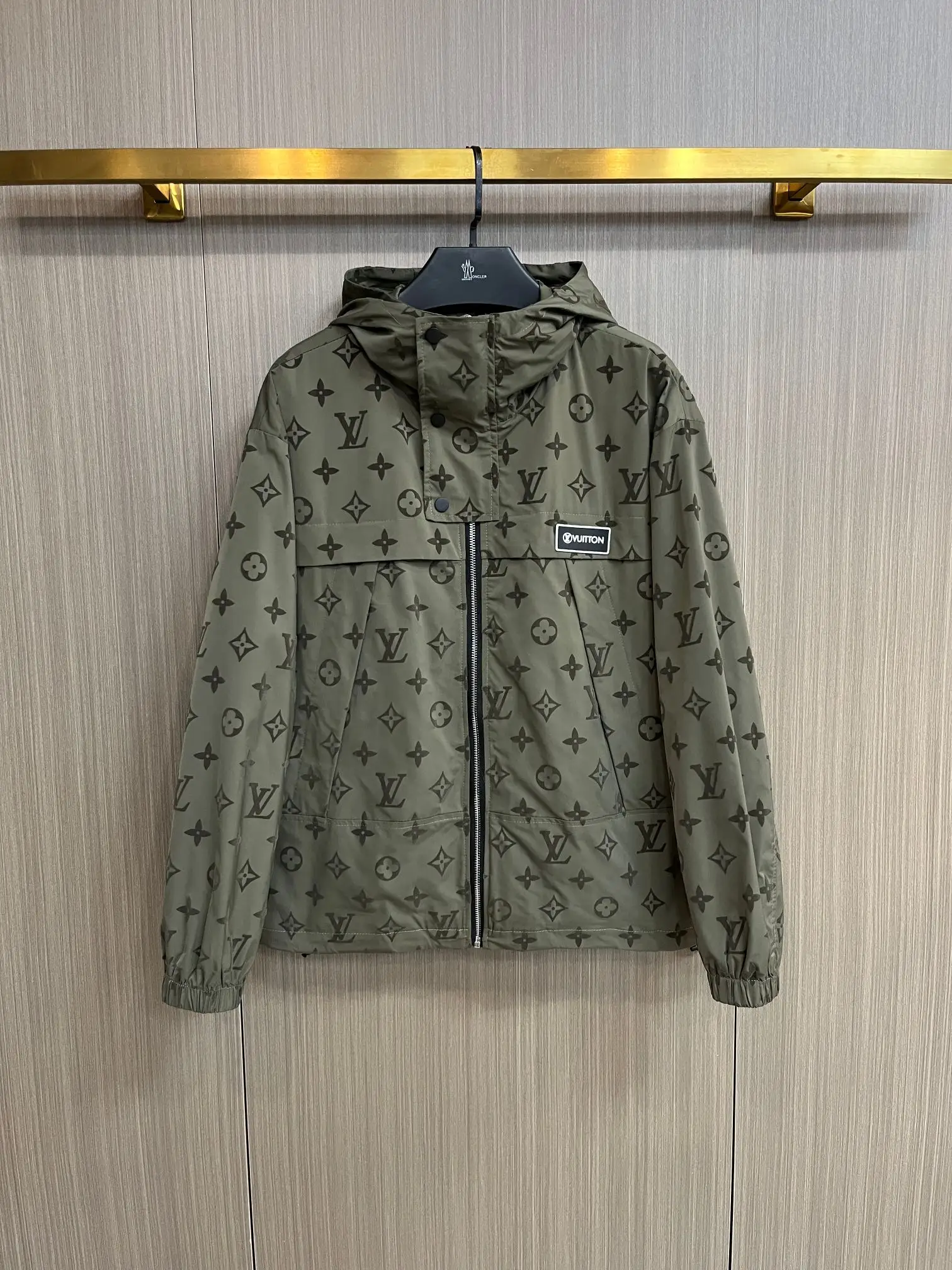 Monogram Print Hooded Windbreaker Jacket D38014307