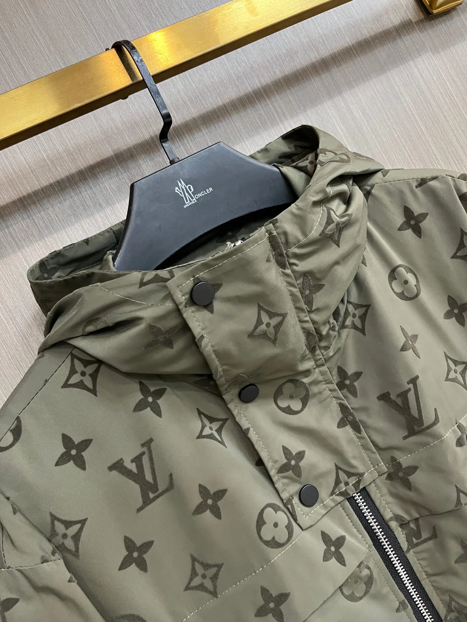 Monogram Print Hooded Windbreaker Jacket D38014307 — view 3