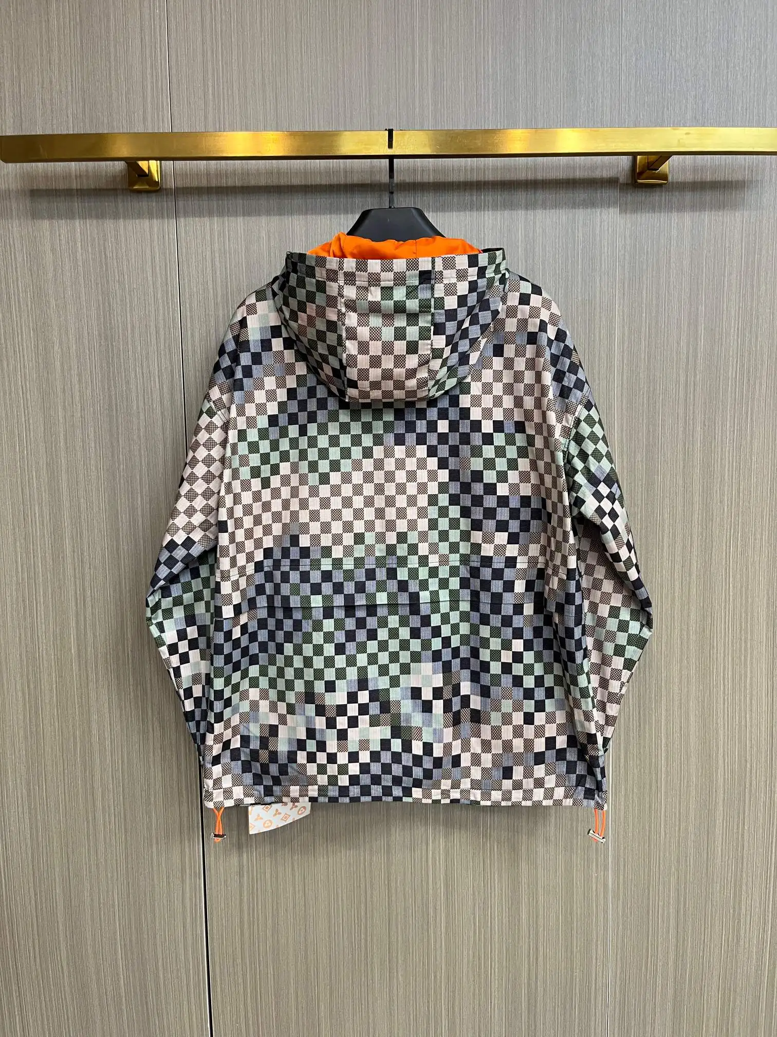 Damier Print Hooded Windbreaker Jacket D38014298 — view 2