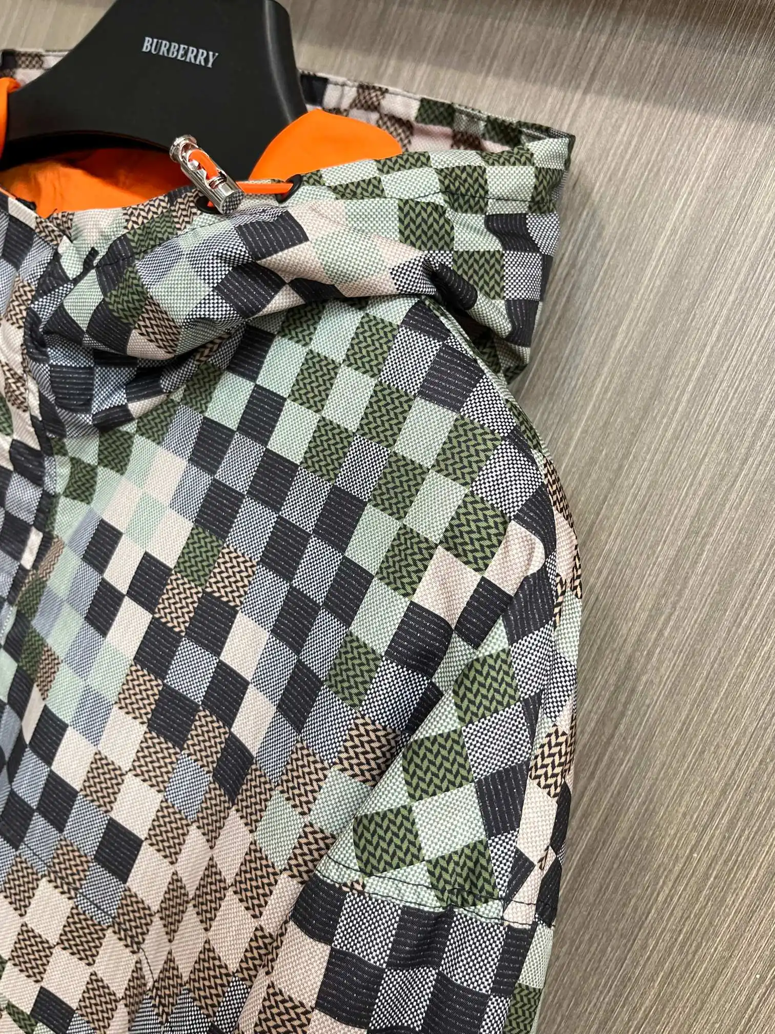 Damier Print Hooded Windbreaker Jacket D38014298 — view 4