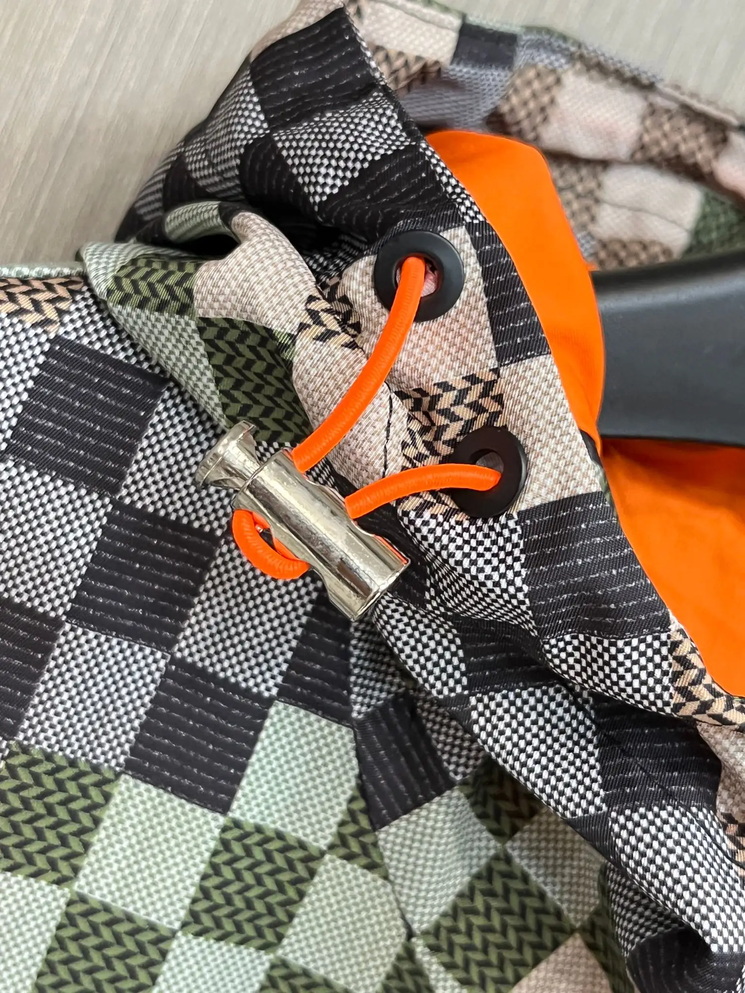 Damier Print Hooded Windbreaker Jacket D38014298 — view 6