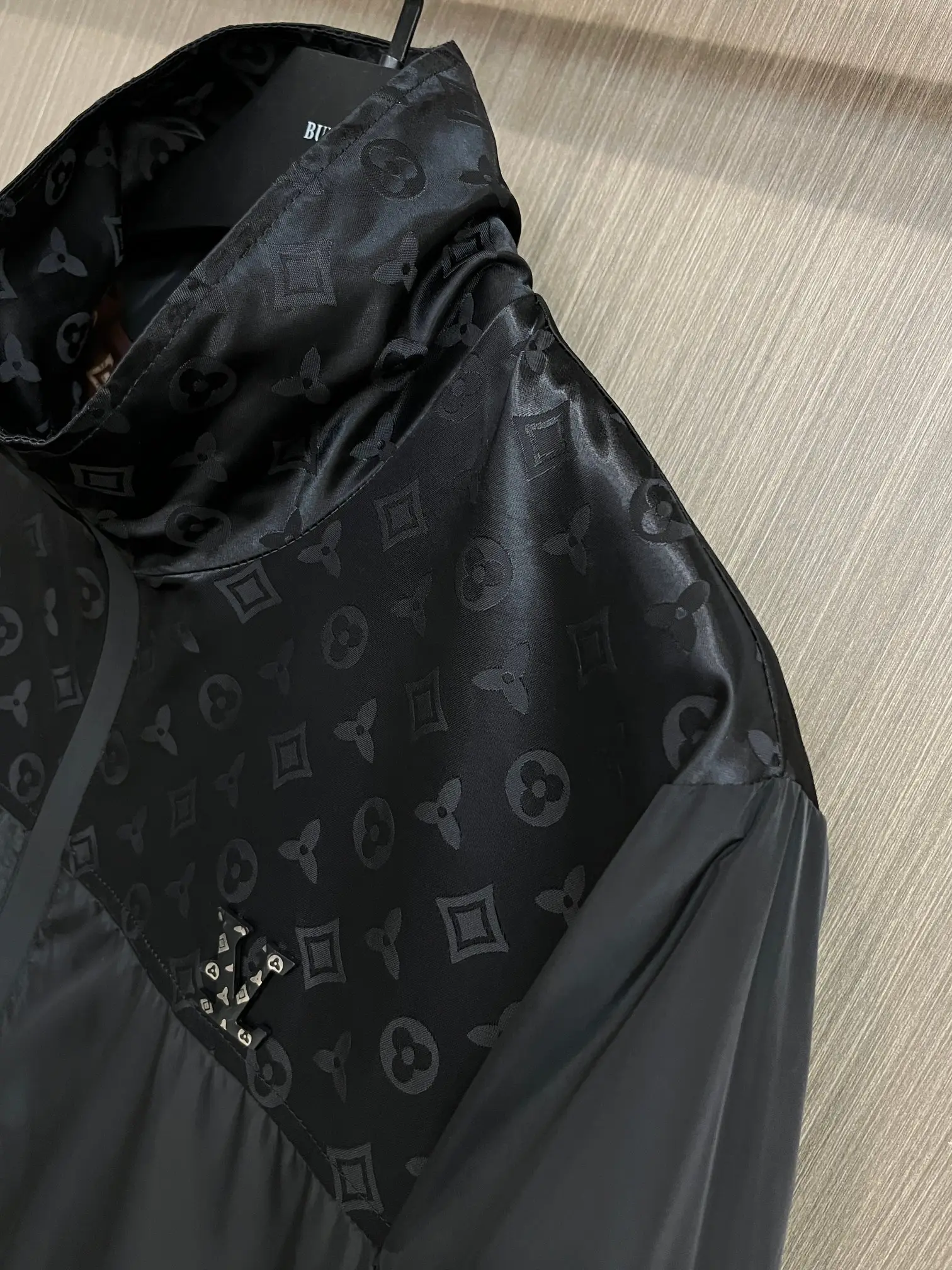 Monogram Panel Zip-Up Jacket with Packable Hood D38014372 — view 5