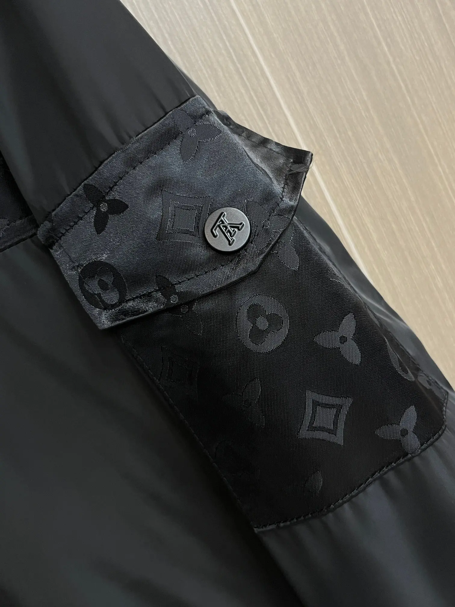 Monogram Panel Zip-Up Jacket with Packable Hood D38014372 — view 6