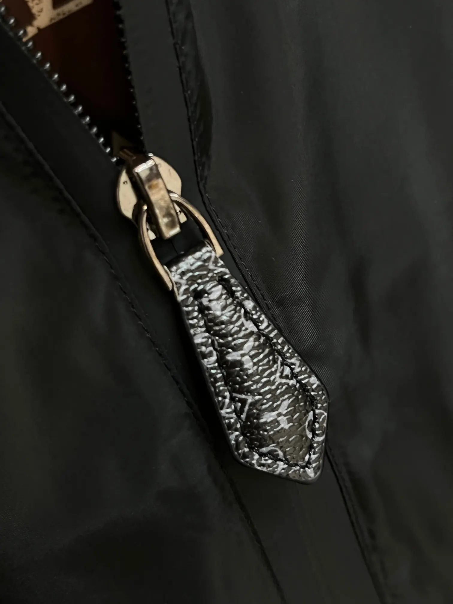 Monogram Panel Zip-Up Jacket with Packable Hood D38014372 — view 7