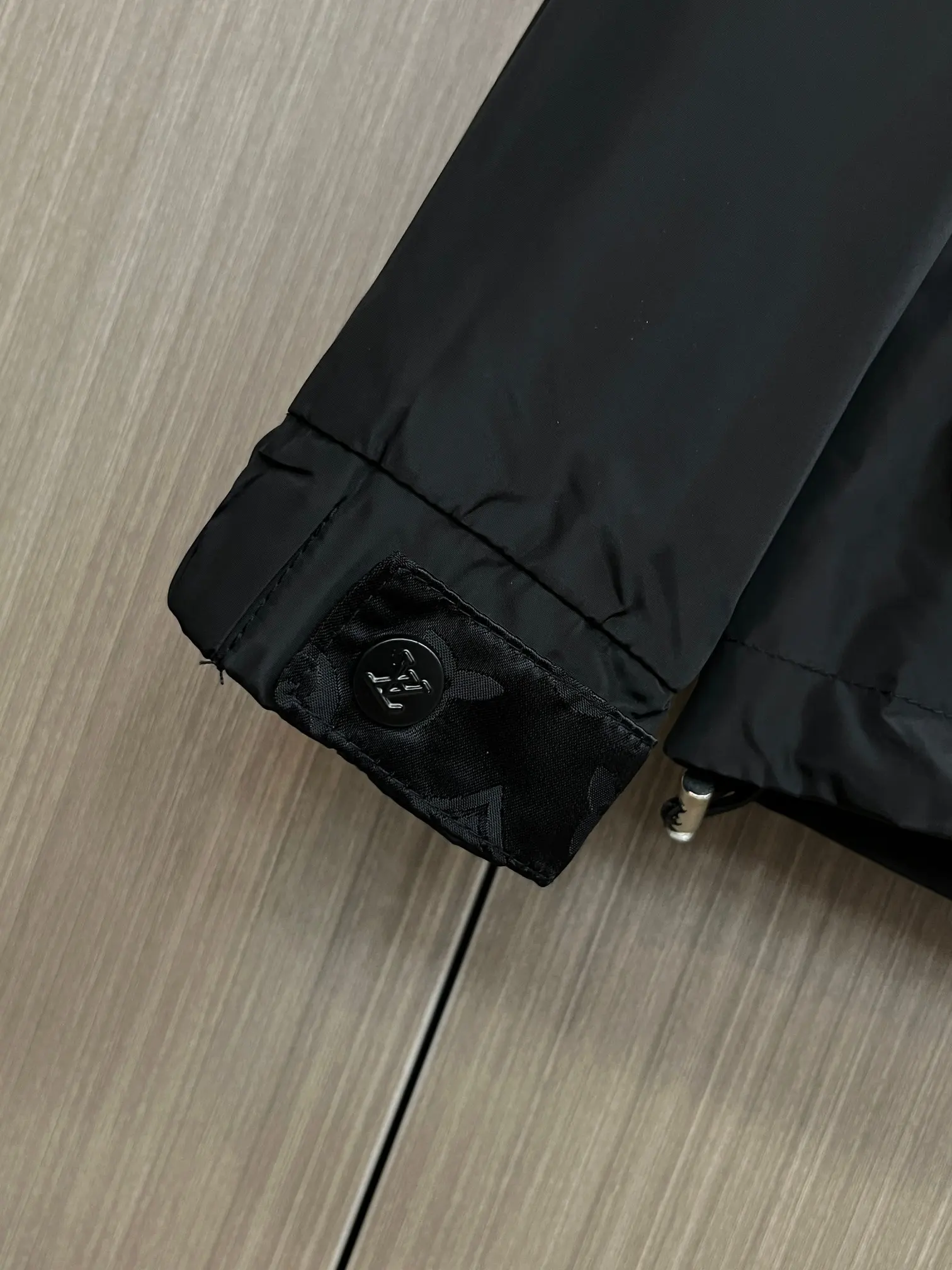 Monogram Panel Zip-Up Jacket with Packable Hood D38014372 — view 10