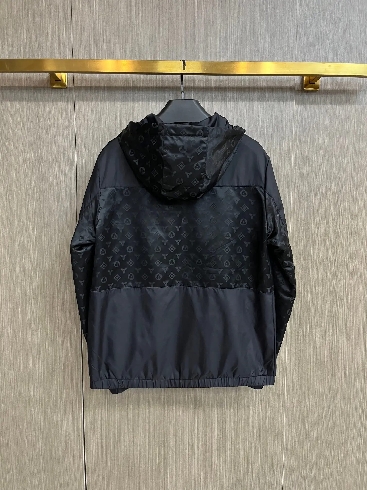 Monogram Panel Hooded Windbreaker Jacket D38014302 — view 2