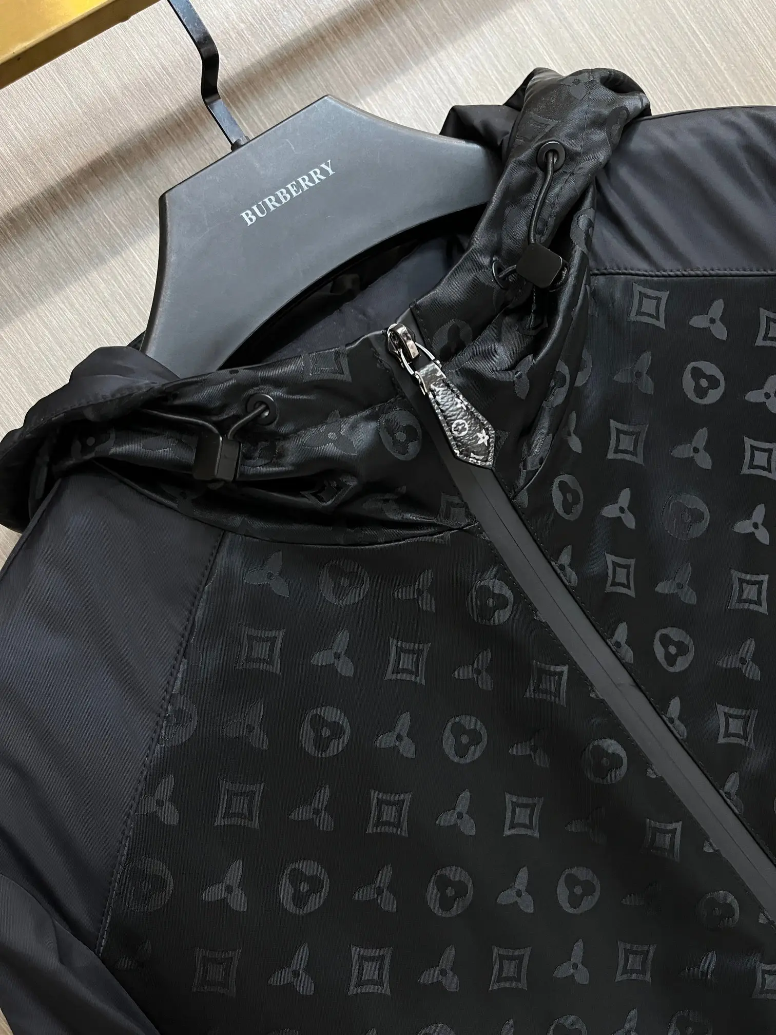 Monogram Panel Hooded Windbreaker Jacket D38014302 — view 3