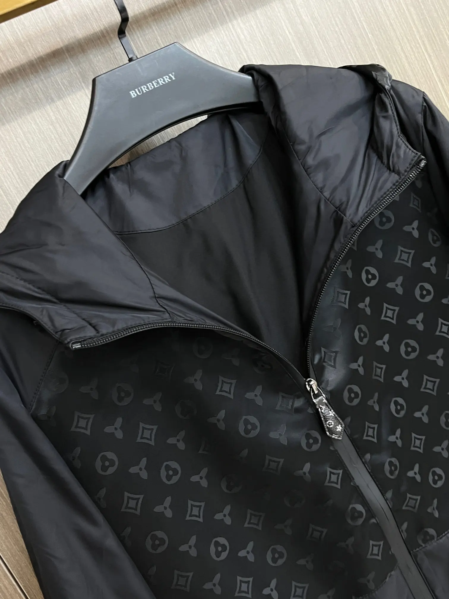 Monogram Panel Hooded Windbreaker Jacket D38014302 — view 5