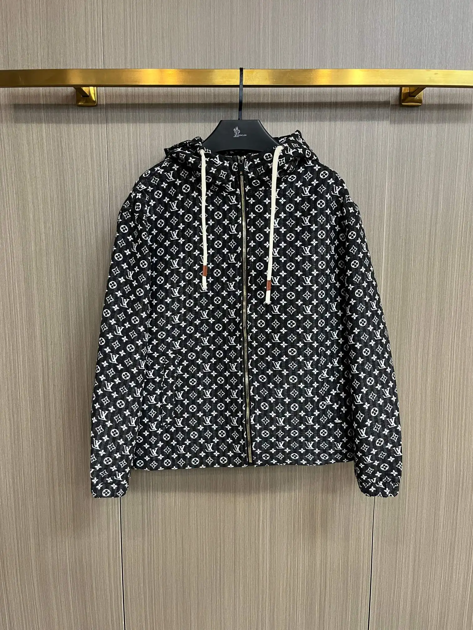 Monogram Print Hooded Windbreaker Jacket D38014308