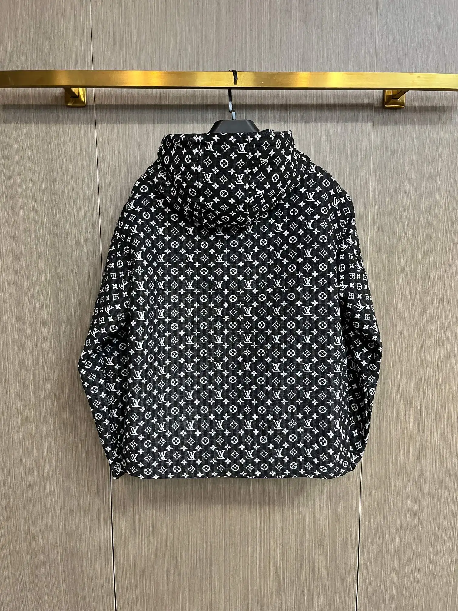 Monogram Print Hooded Windbreaker Jacket D38014308 — view 2