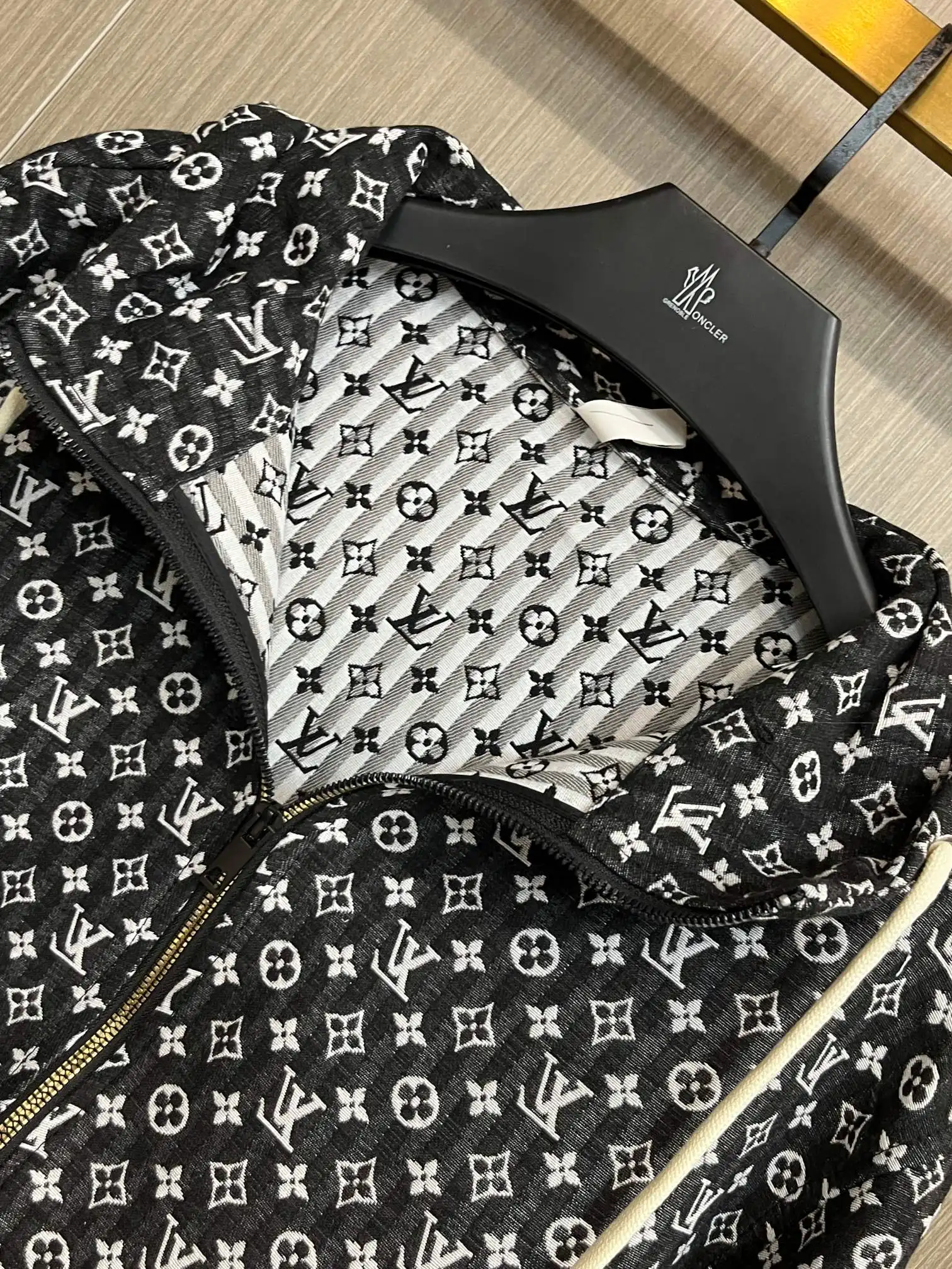 Monogram Print Hooded Windbreaker Jacket D38014308 — view 4