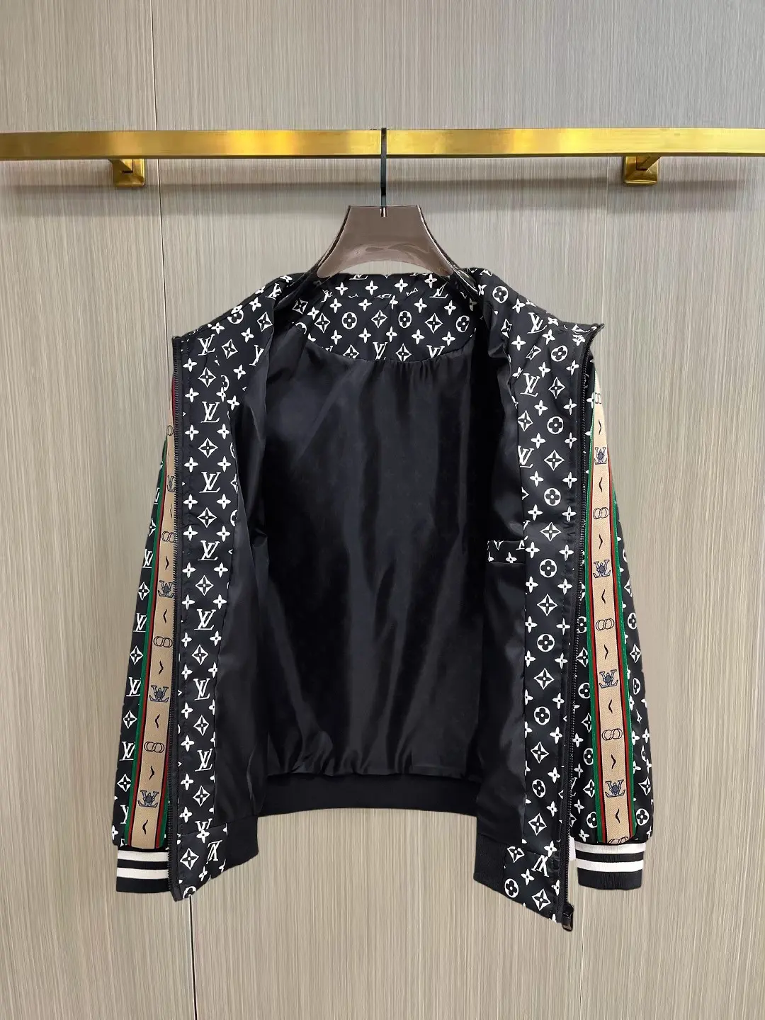 Monogram Print Zip-Up Track Jacket D38014347 — view 3
