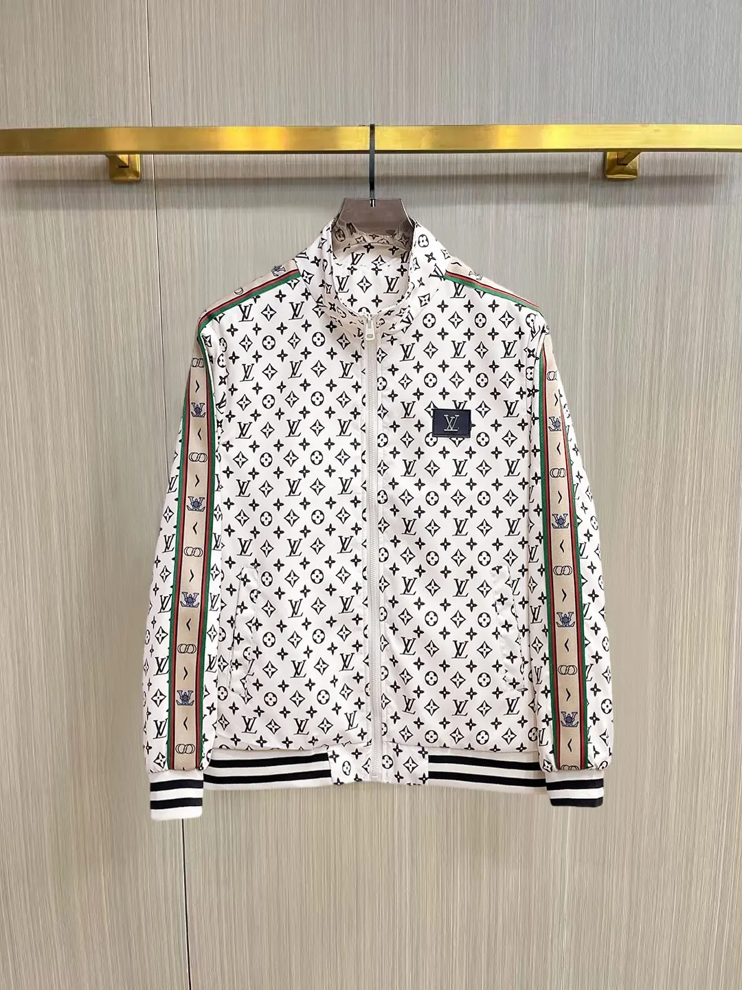 Monogram Print Zip-Up Track Jacket D38014348