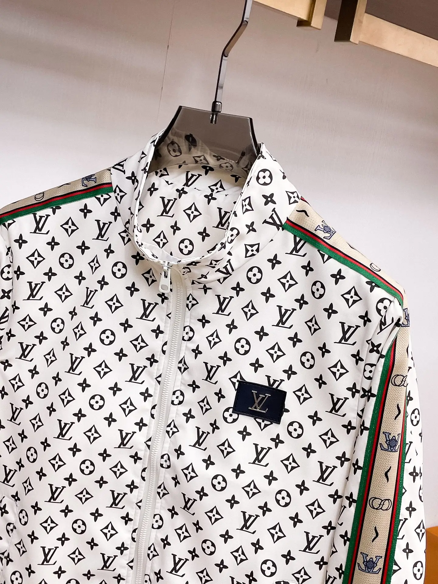 Monogram Print Zip-Up Track Jacket D38014348 — view 4