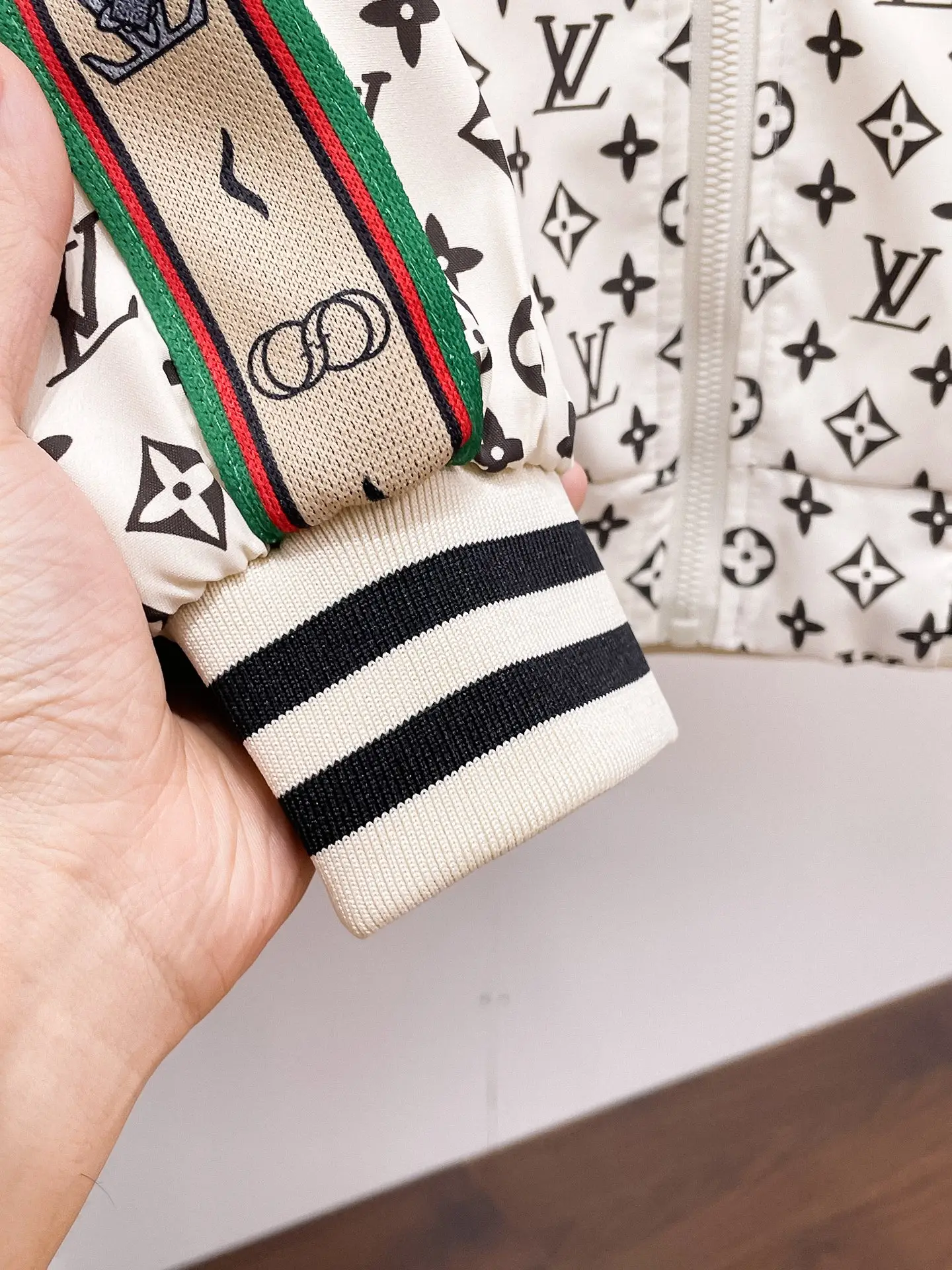 Monogram Print Zip-Up Track Jacket D38014348 — view 10