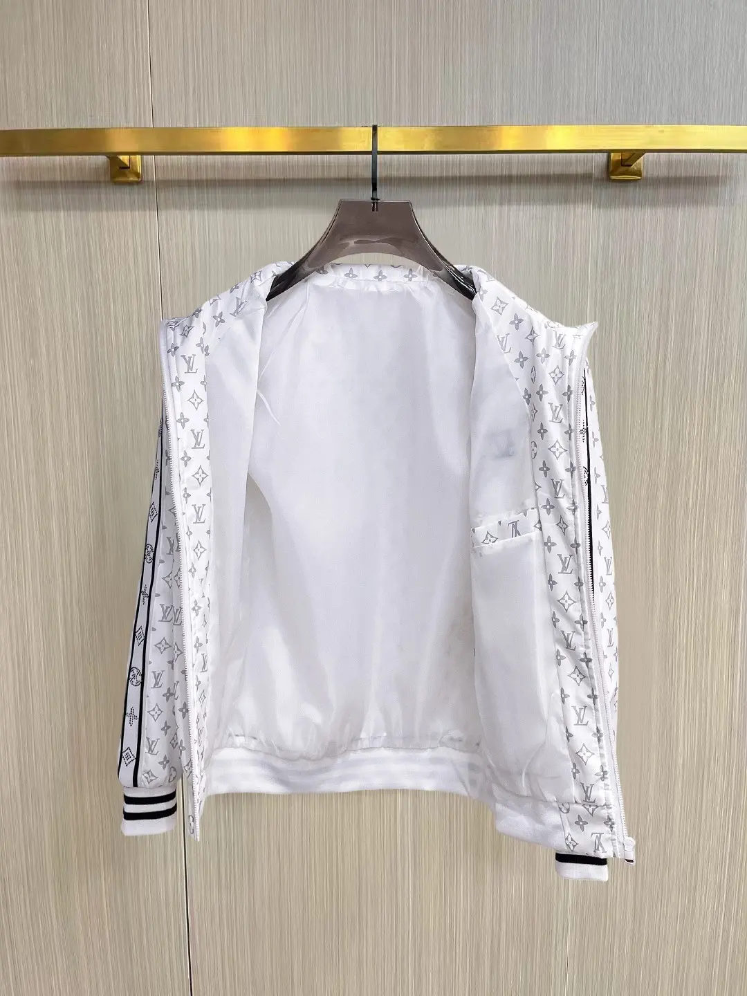 Monogram Print Zip-Up Track Jacket D38014351 — view 3