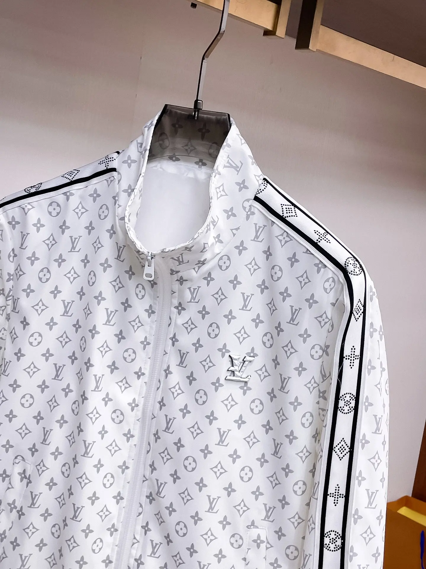 Monogram Print Zip-Up Track Jacket D38014351 — view 4
