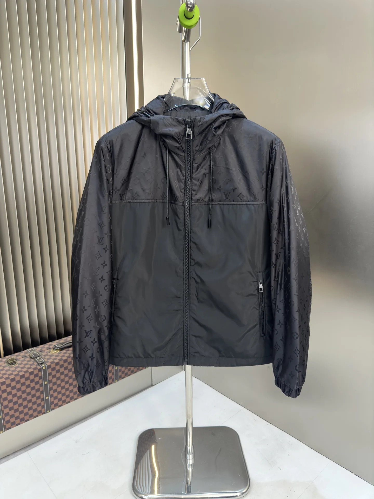 Monogram Hooded Windbreaker Jacket D38014453 — view 5
