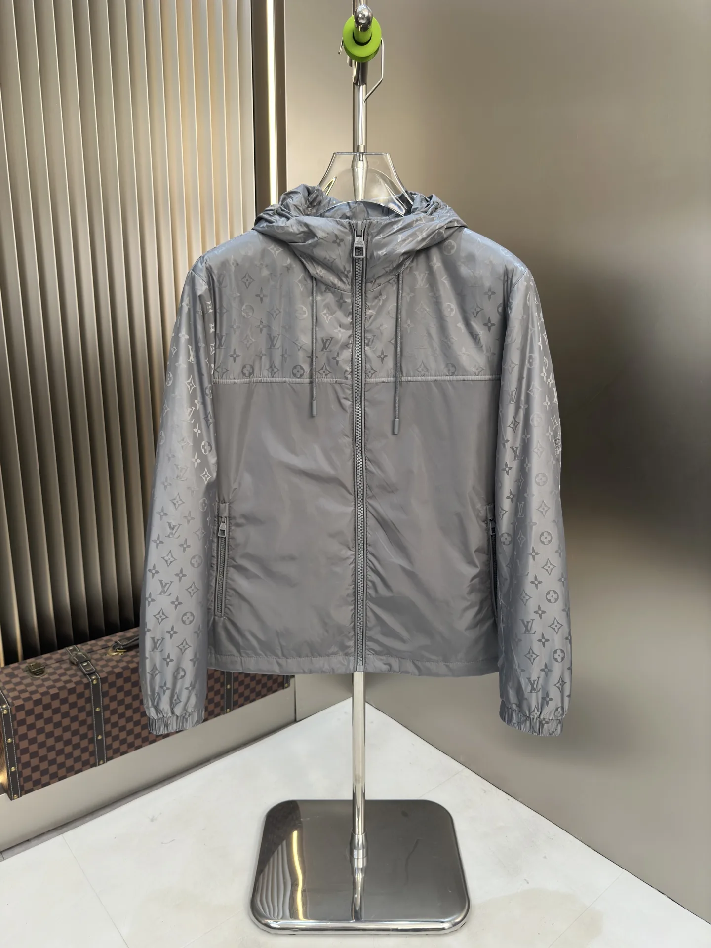 Monogram Hooded Windbreaker Jacket D38014453 — view 6