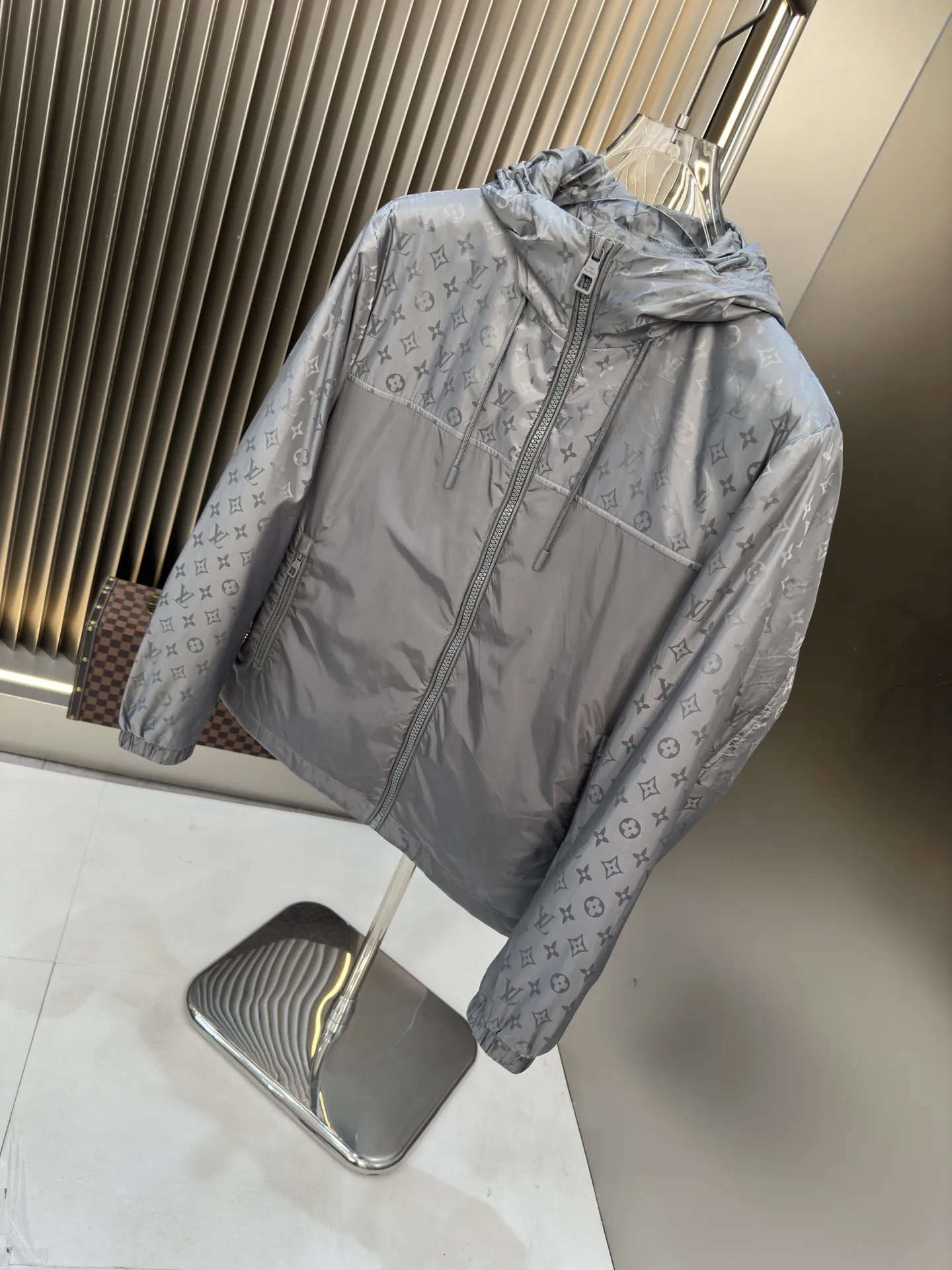 Monogram Hooded Windbreaker Jacket D38014453 — view 7