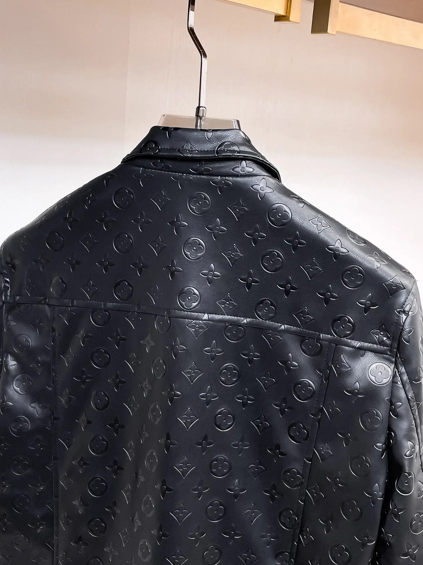 Monogram Embossed Leather Trucker Jacket D38014451 — view 5
