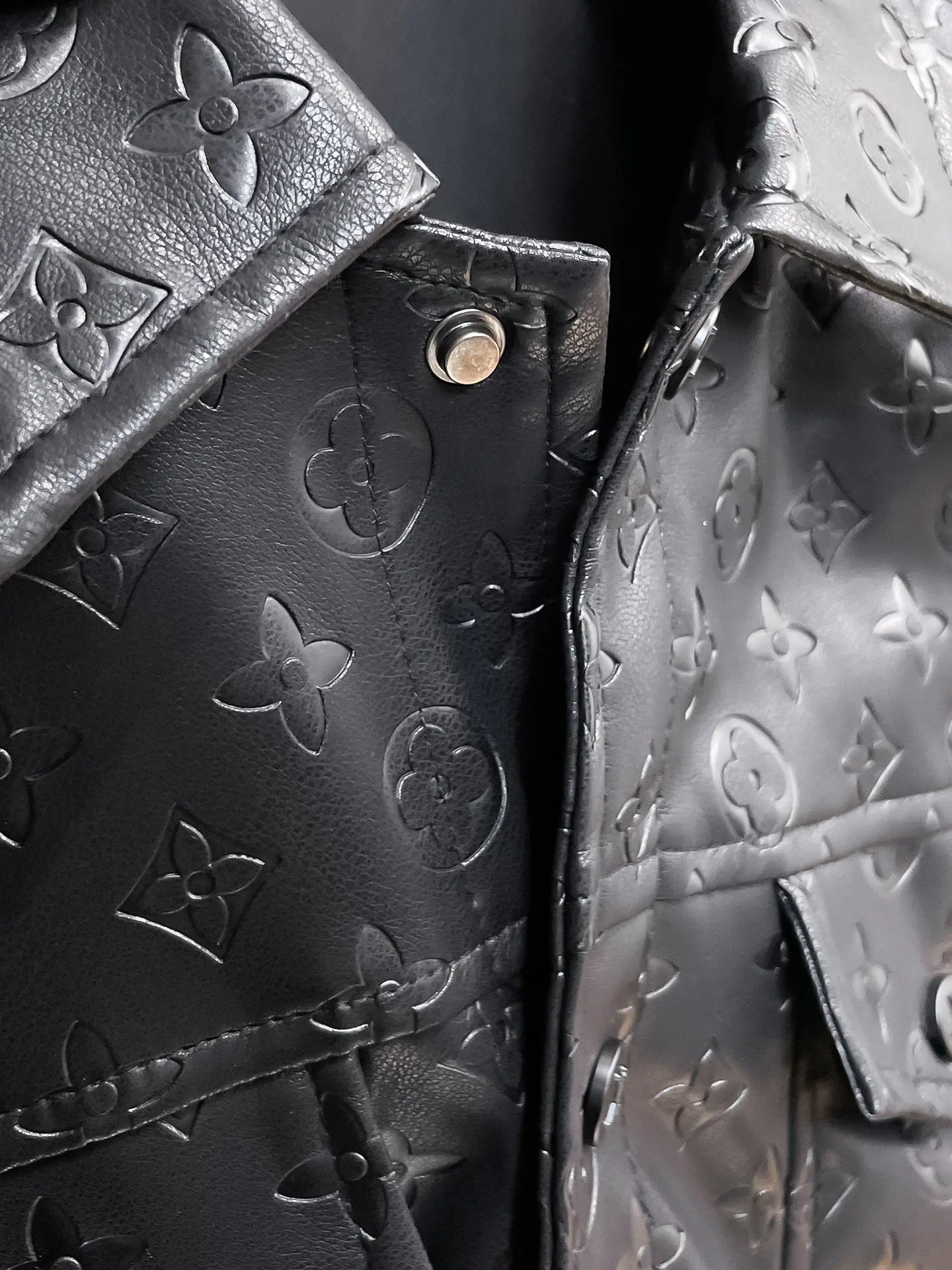 Monogram Embossed Leather Trucker Jacket D38014451 — view 6