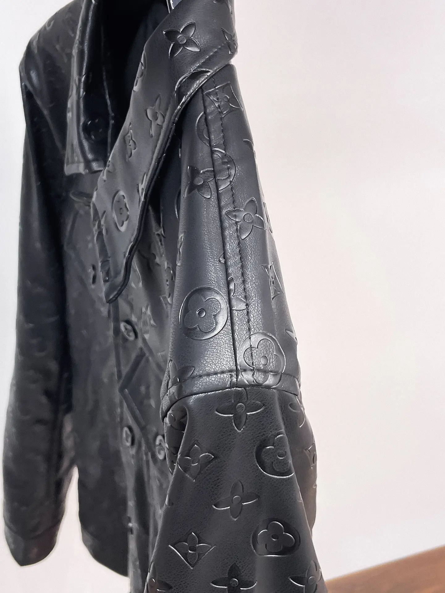 Monogram Embossed Leather Trucker Jacket D38014451 — view 7