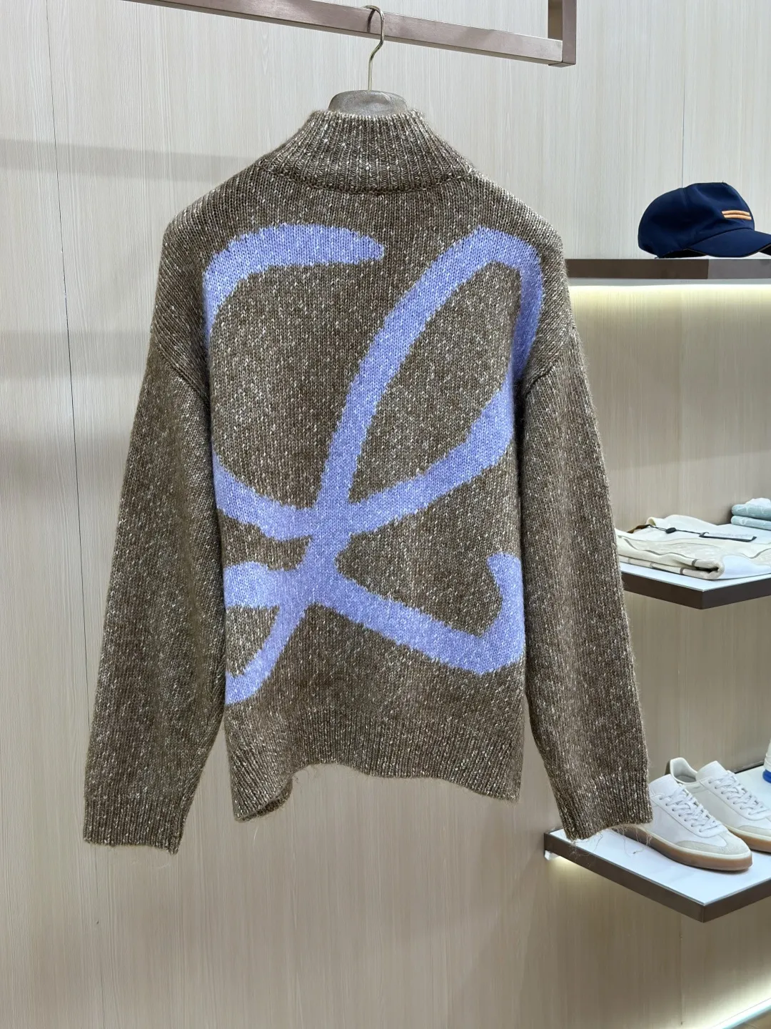 Anagram Intarsia Zip-Up Knit Cardigan D38019143 — view 2