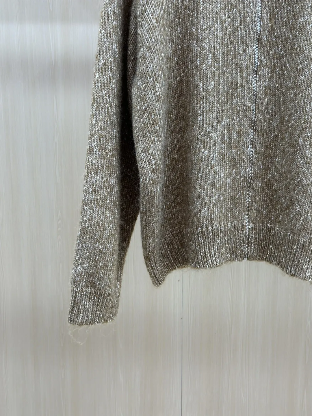 Anagram Intarsia Zip-Up Knit Cardigan D38019143 — view 7