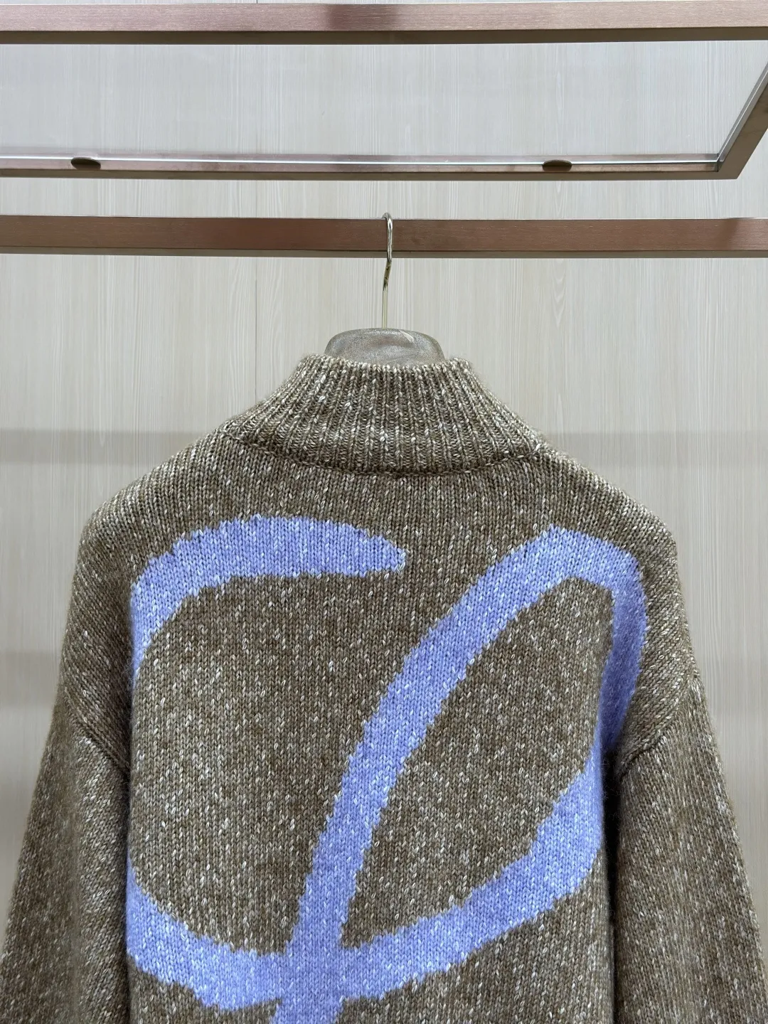 Anagram Intarsia Zip-Up Knit Cardigan D38019143 — view 8