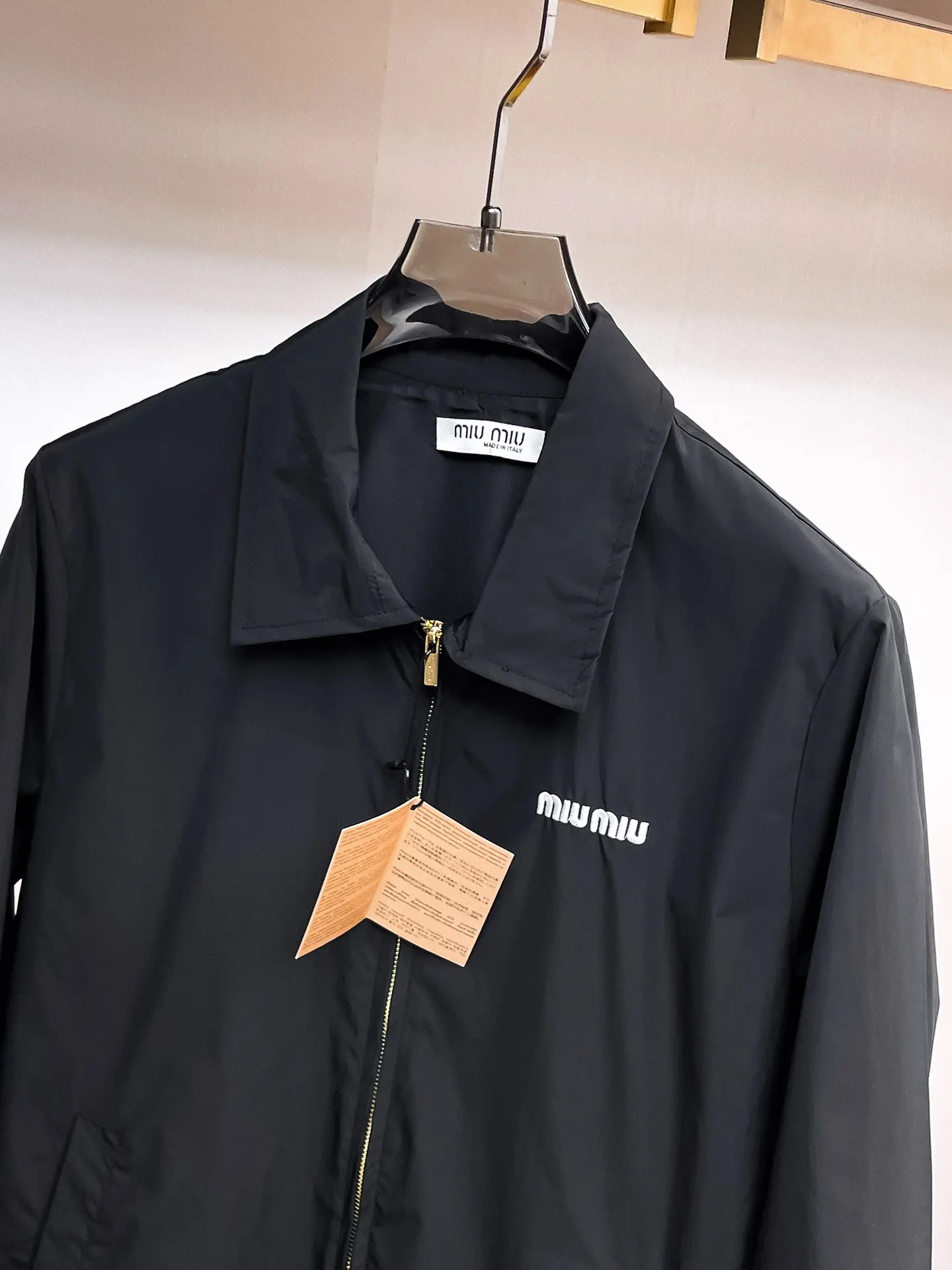 Logo-Embroidered Zip-Up Harrington Jacket D38014341 — view 4