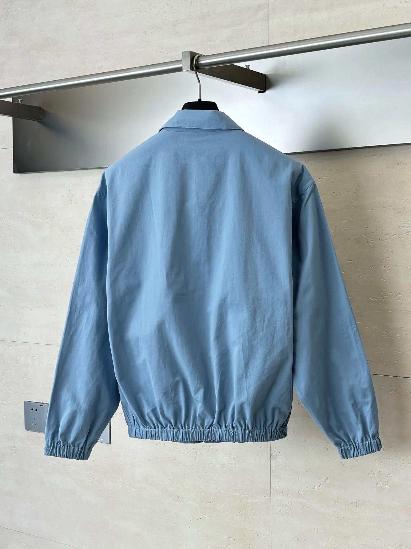 Logo-Embroidered Cotton Canvas Harrington Jacket D38520711 — view 2