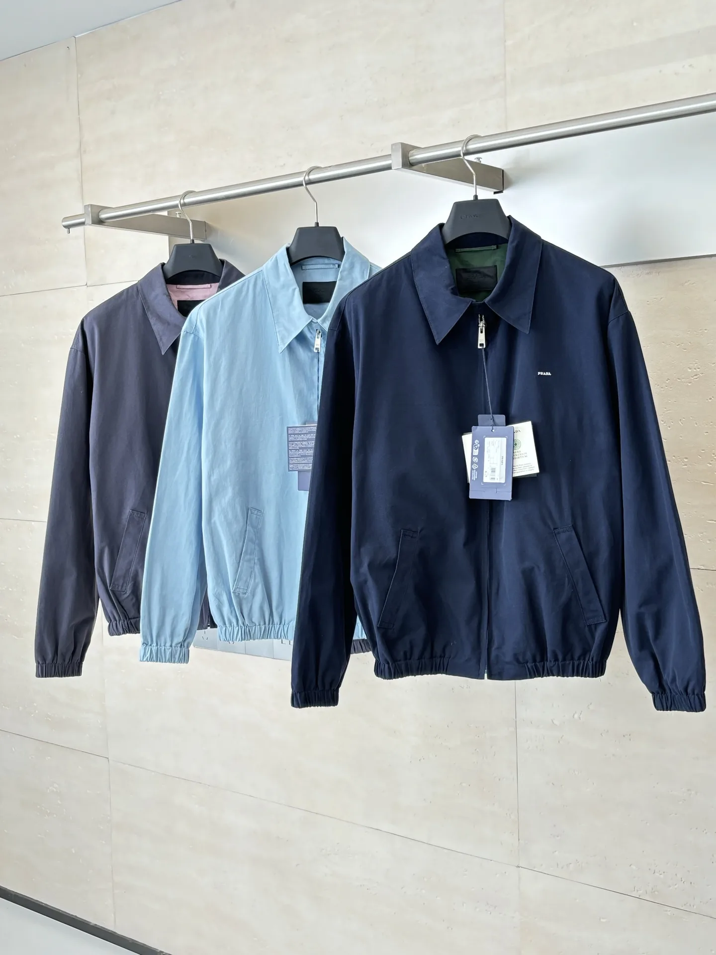 Cotton Canvas Harrington Jacket D38520710 — view 3