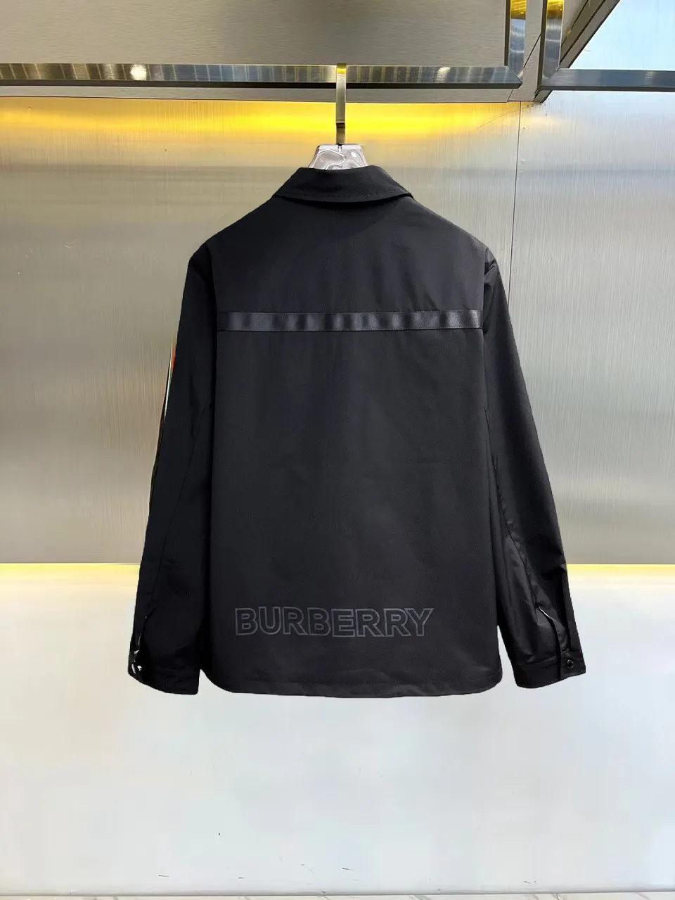 Logo-Appliqué Zip-Up Harrington Jacket D39014689 — view 2