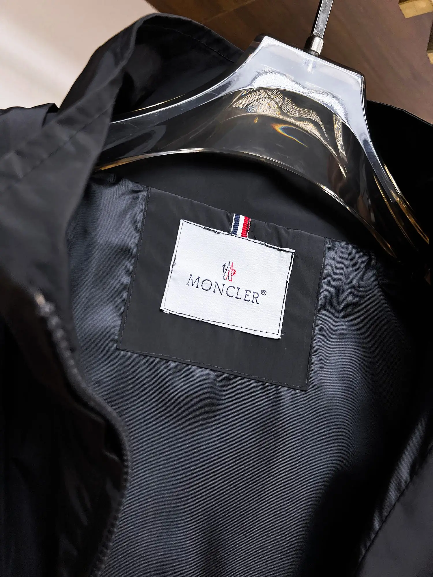 Moncler Hooded Shell Windbreaker Jacket D39014692 — view 7
