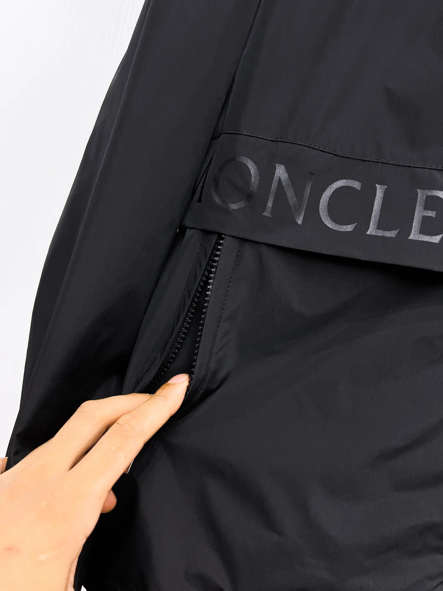 Moncler Hooded Shell Windbreaker Jacket D39014692 — view 11