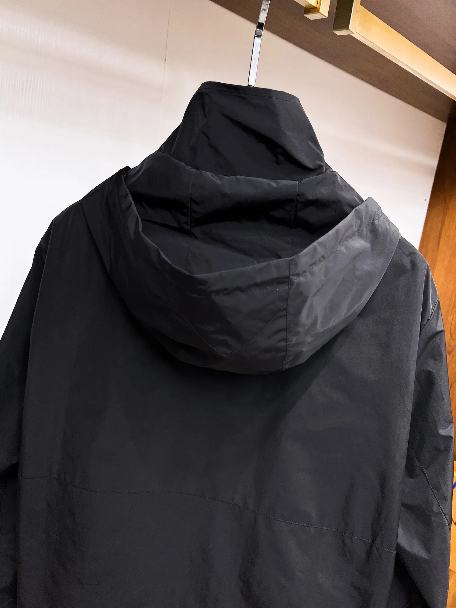 Moncler Hooded Shell Windbreaker Jacket D39014692 — view 13