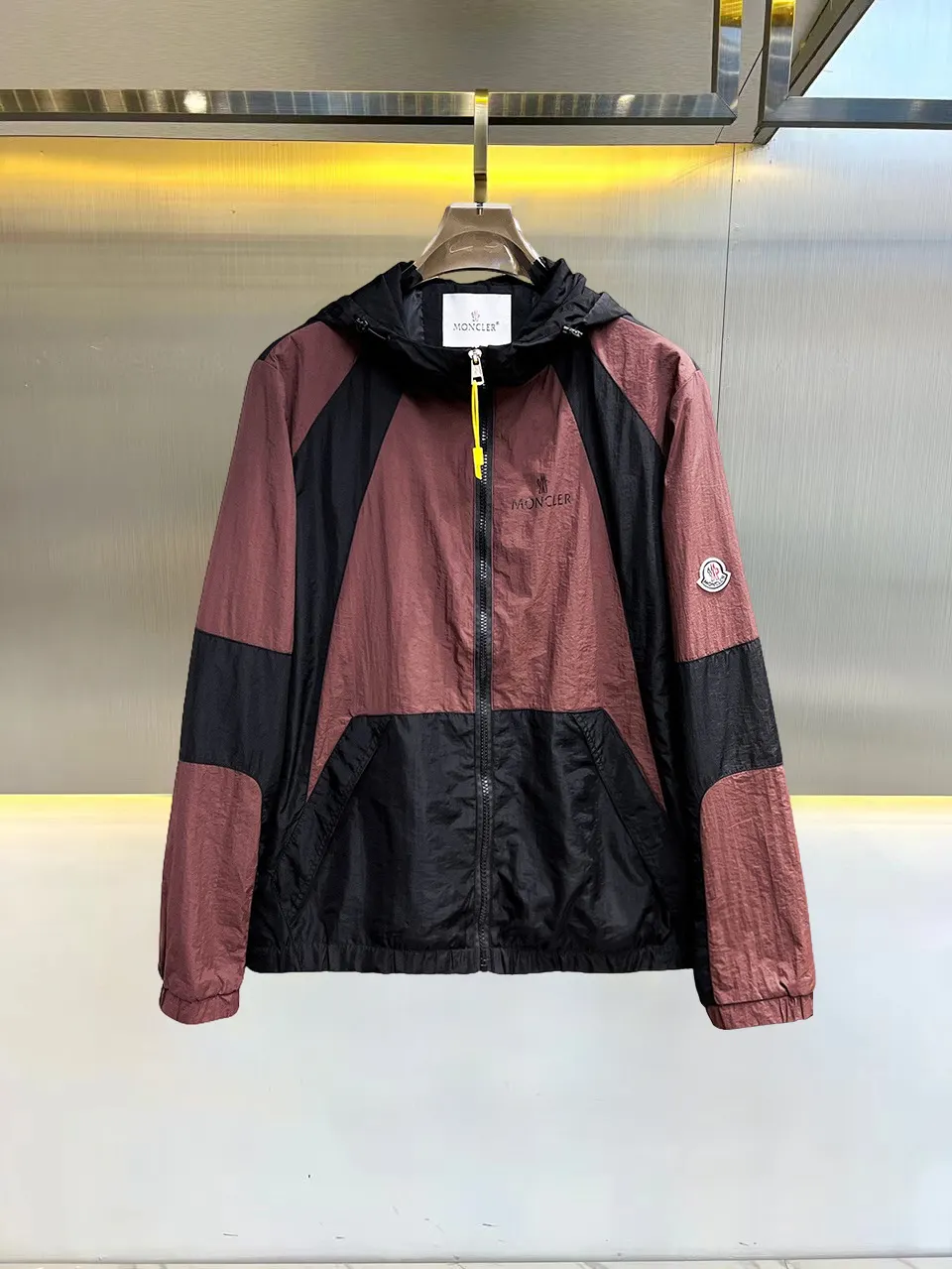 Moncler Color-Block Hooded Windbreaker Jacket D39014687