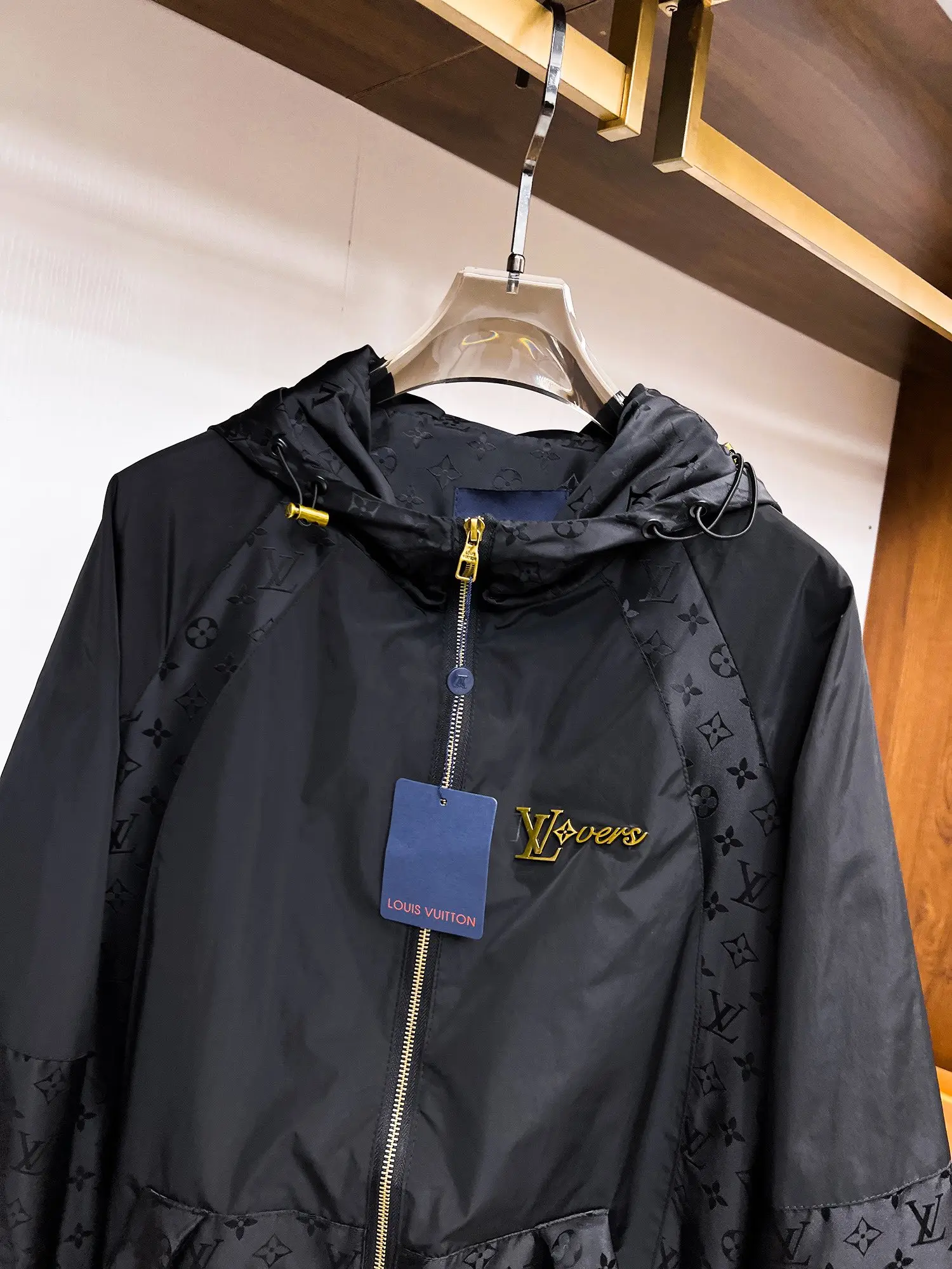 Monogram Panel Hooded Windbreaker Jacket D39014691 — view 4