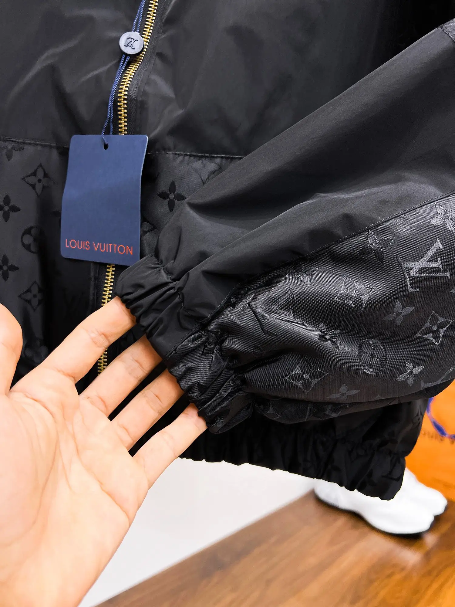 Monogram Panel Hooded Windbreaker Jacket D39014691 — view 11