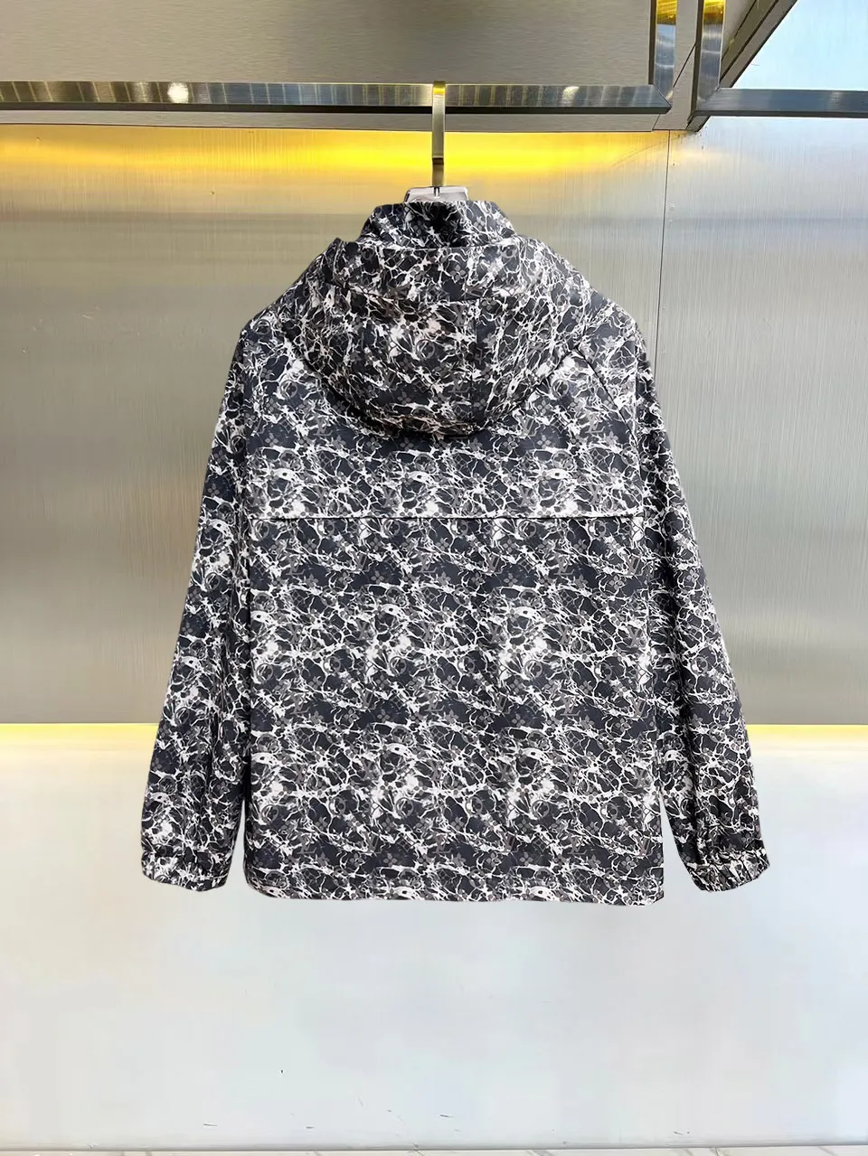Monogram Marble Print Hooded Jacket D39014684 — view 2