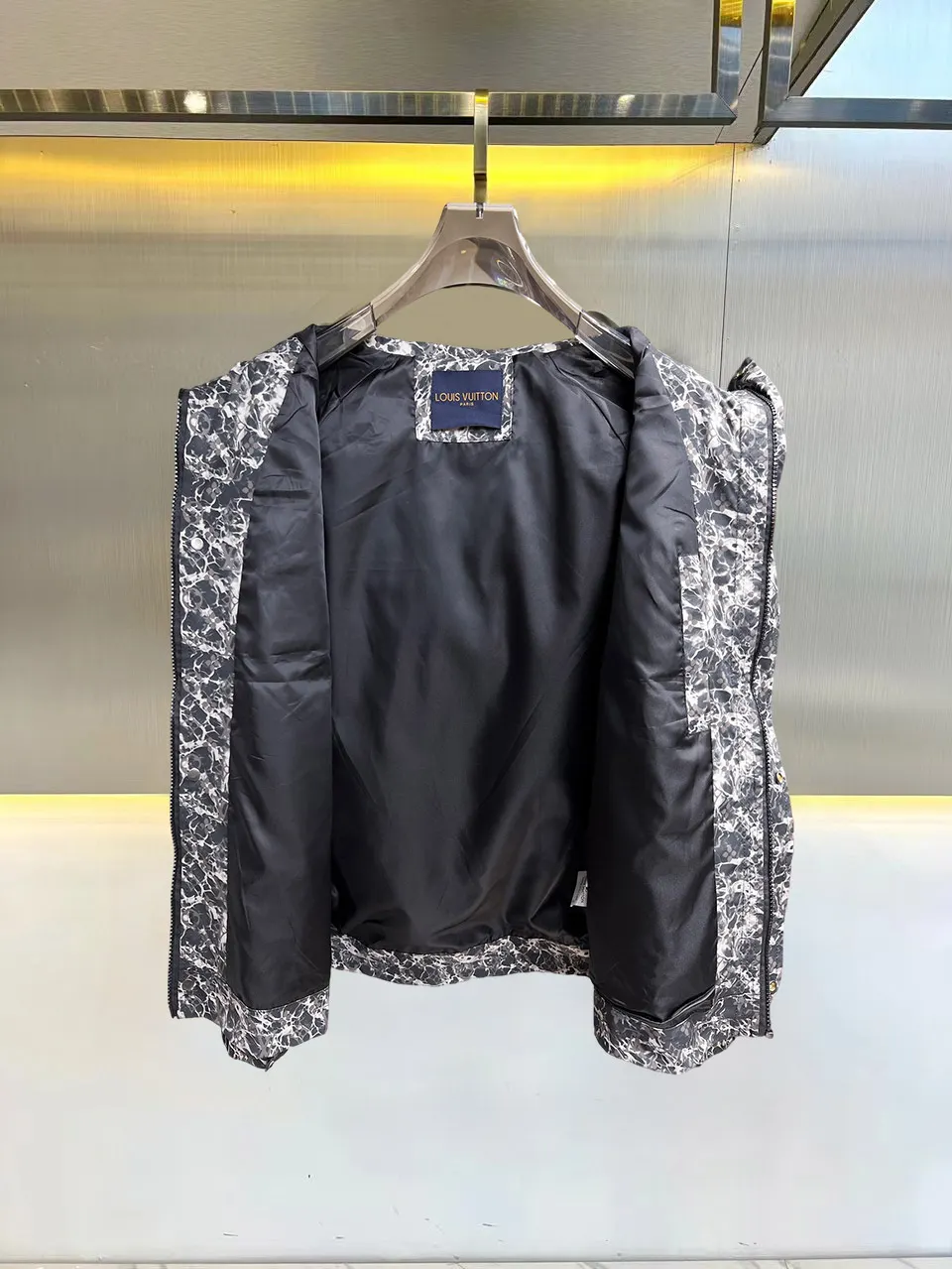 Monogram Marble Print Hooded Jacket D39014684 — view 3